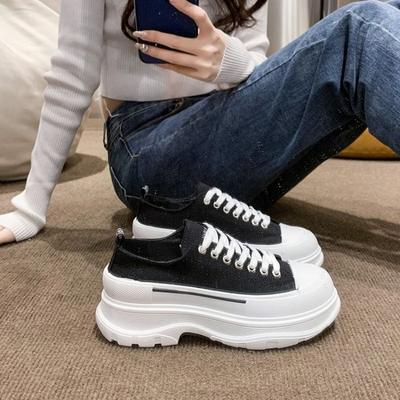 Новые женские повседневные парусиновые туфли на плоской подошве со шнуровкой из кожи высокого качества, модные женские кроссовки Gump с плоской подошвой