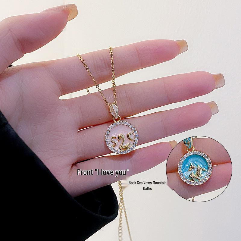 Elegant Micro-Inlaid Diamond Cross Necklace: Fresh Design for Women