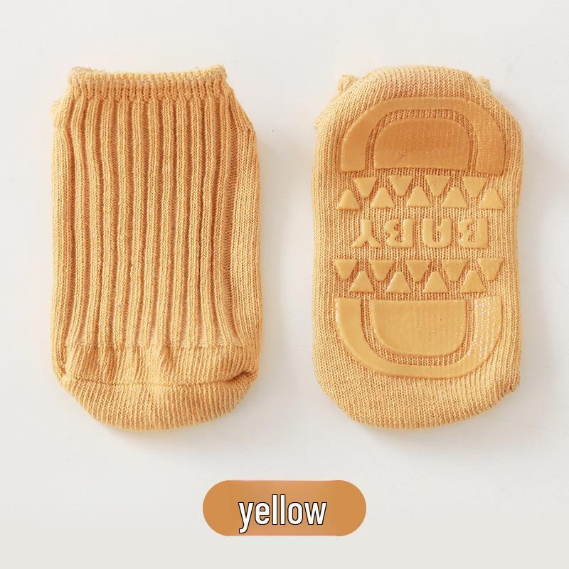 Spring/Summer Anti-Slip Combed Cotton Baby Socks - Infant Walking Floor Socks