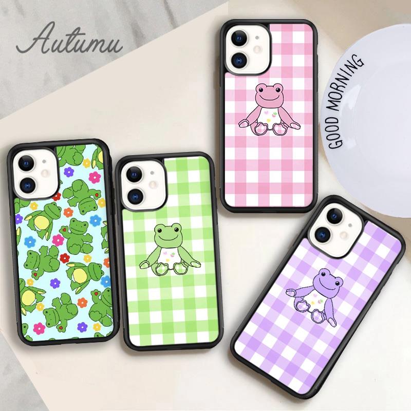 Чехол для телефона с милыми лягушками для iPhone 11, 12, 13, 14 Pro Max mini X XR XS SE 2020, 5, 6S, 7, 8 Plus, Samsung Galaxy S21 S22, чехол