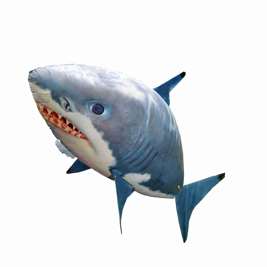 Пульт дистанционного управления летающая акула надувной RC надувной воздушный шар игрушка детский подарок (Синяя Акула)