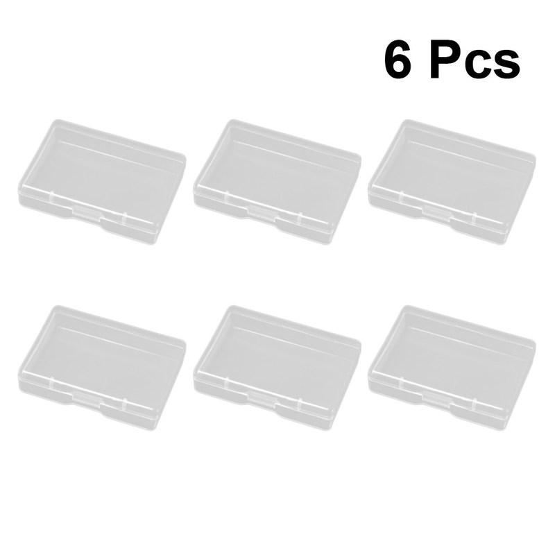 6Pcs Clear PP Plastic Small Storage Box Set Sturdy Eco Friendly Transparent Organizer for Jewelry Beads Coins Crafts Home