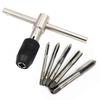 Adjustable T-Type Tap Wrench Set 3-6mm, 12x60 Manual Screwdriver for Tapping Threads