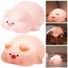 Ночной светильник Piggy, силиконовая лампа Piggy, 3 уровня яркости, мягкий ночной свет, синхронизация, зарядка через USB Type-C для детей