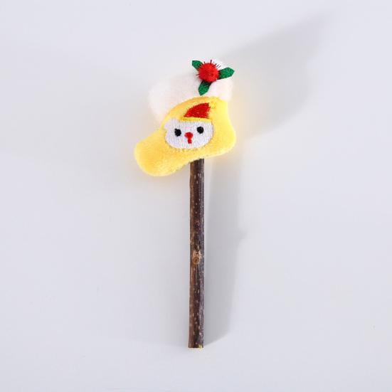 5 шт., жевательная игрушка для кошек, милая снежная кукла Санта-Клауса, пингвин, счастливая сумка для чистки зубов