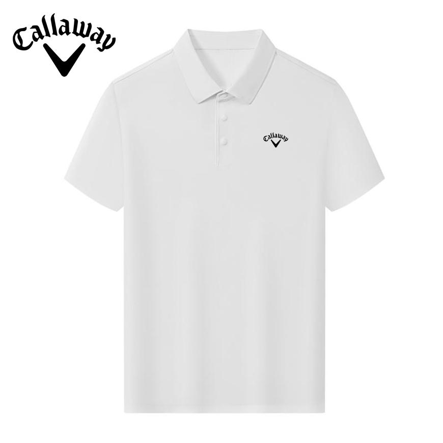 Callaway 2025 Лето Лето Вышитая Гольф Бизнес Досуг Спорт Стиль Легкий Плавающий Хлопок Однотонный Поло Рубашка