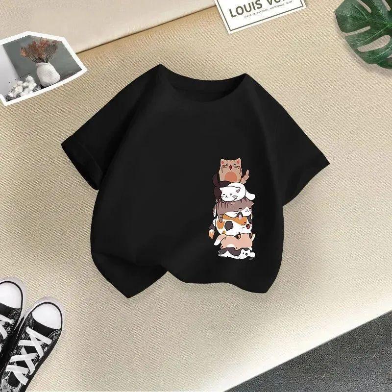 Stacked Print Girls' & Boys' Short Sleeve Cotton T-Shirt - 2026 Summer Collection