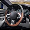 14.5"-15" Car Steering Wheel Cover, Microfiber Leather Cover, Anti-Slip Breathable Steering Wheel Decoration, Universal Steering Wheel Accessories