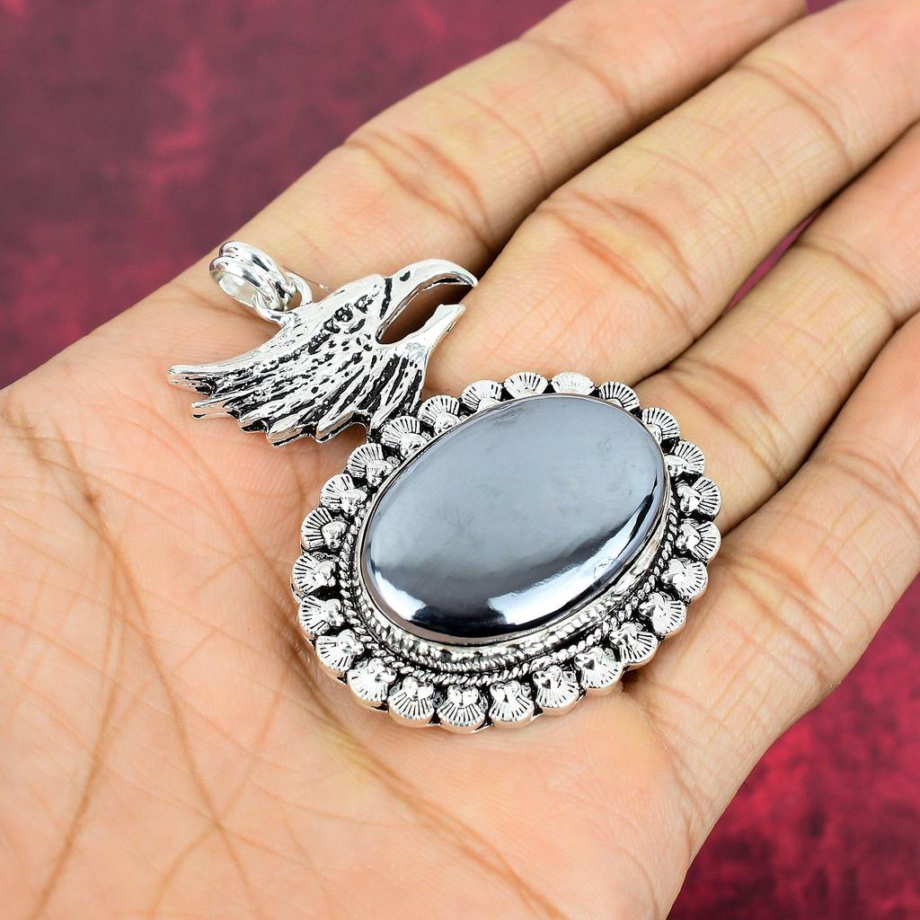 Шунгитовый кулон, Ювелирные изделия из драгоценных камней из стерлингового серебра 925 пробы, Кулон ручной работы, На День матери