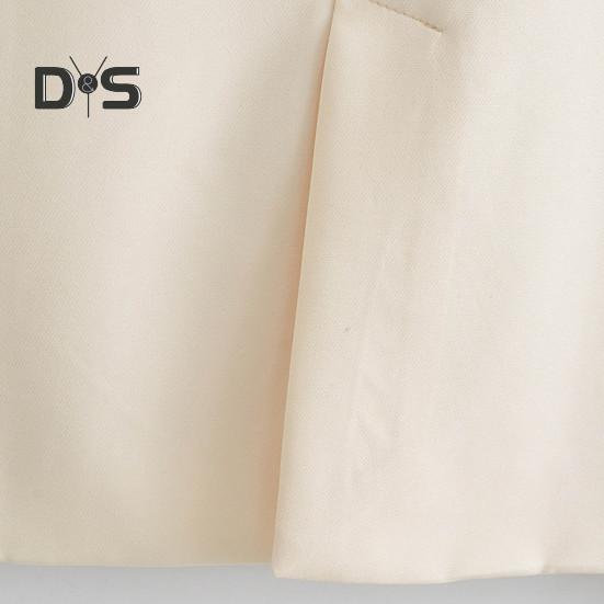 Women Vest Coat Turn Down Collar Sleeveless Loose Solid Color Single Button Cardigan Strap Decor Mid Length Commute Formal Suit Waistcoat