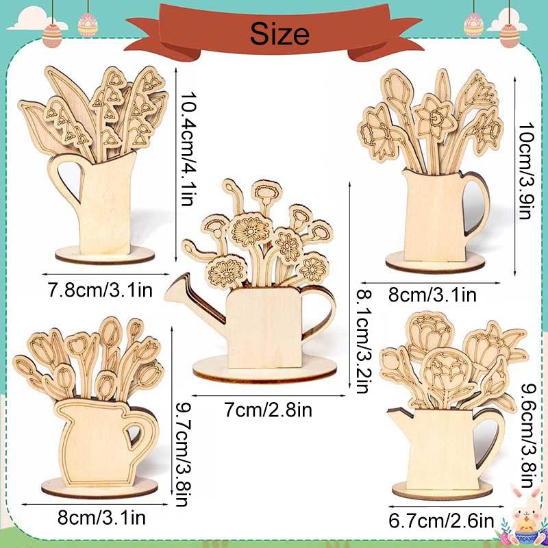 1 шт. Картина для украшения дома, поделки, букет, орнамент, ручная работа, сделай сам, деревянные креативные подарки, многослойные искусственные цветы, ваза для украшения
