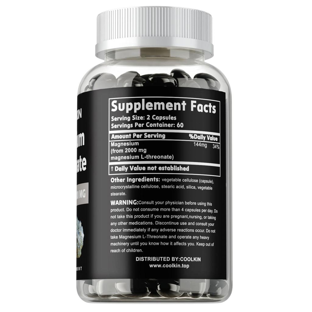 Magnesium L-Threonate-Support Memory & Focus,Boost Brain & Nervous System Health