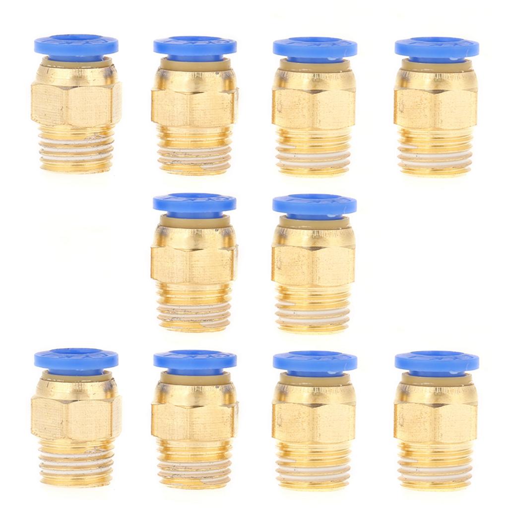 10pcs Pneumatic Quick Connector Air Fittings Adapter 8mm Diameter Thread 1 4BSP Set