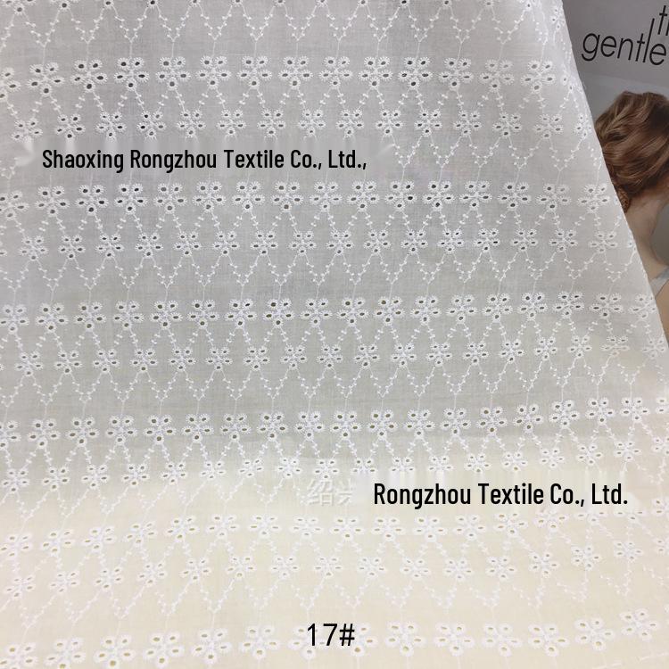Eyelet Embroidery Fabric 100 Cotton 45 Patterns For Diy Childrens Clothing Hats