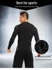 Men's Colorful Quick-Dry Compression Tights Long Sleeve Running Shirt - Breathable Elastic Base Layer for Sports Fitness