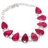 Natural Kashmir Red Ruby Gemstone 925 Sterling Silver Jewelry Necklace 18" S9j85