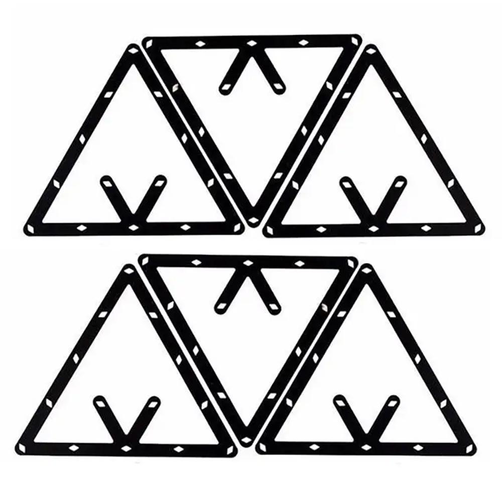 6 шт. Треугольная подставка для шаров Бильярдная подставка Лист Многоразовые Аксессуары для кия Размещение Бильярдная подставка Практичный Держатель для шаров Позиционирование