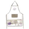 [A0250] - Cotton Kitchen Apron 'Provence' Taupe Purple Ivory - 90x70 Cm