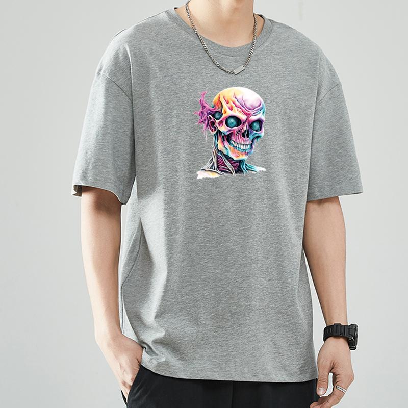 Красочные черепа, наклейка с теплопередачей, хип-хоп, аксессуары «сделай сам», наклейка на джинсы, модный термопресс, аппликация в полоску, нашивки