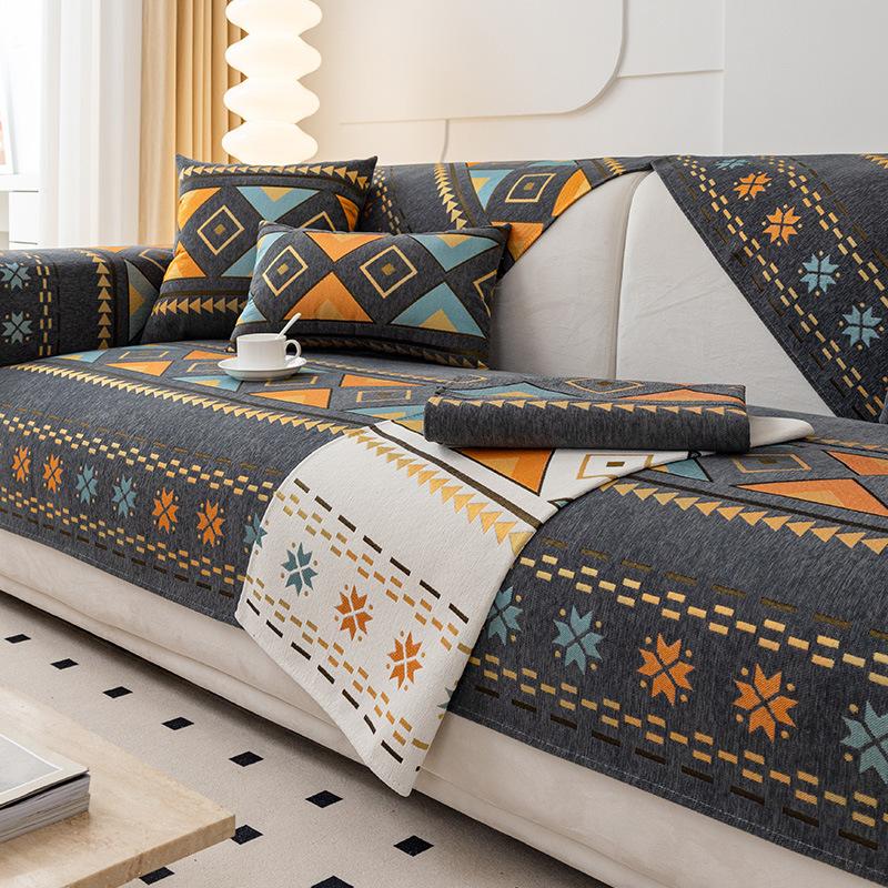 Чехол для дивана Bohemian, универсальный нескользящий коврик для дивана, устойчивый к царапинам, подходит для домашних животных, защитный чехол, 1, 2, 3, 4 л