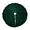Yousheng Velvet Christmas Tree Skirt 48 Inch Ruffled Holiday Tree Skirt Rustic Xmas Tree Decoration Soft Festive Tree Apron for Cozy Celebrations
