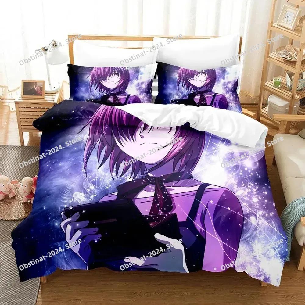 Новый Аниме Elfen Lied Комплект Постельного Белья Мягкое Пододеяльник Комплект Постельного Белья Удобный Пододеяльник Наволочка Теплое Одеяло Размеры King Queen Для Мальчиков