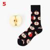 Unisex Fashion High Hosiery Socks Women Men Fruit Sock Avocado Hamburger Cherry Art Cotton Socks