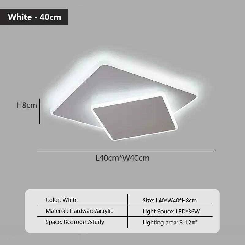 Современный светодиодный белый потолочный светильник для гостиной, спальни, кабинета, кухни, потолочная люстра, украшение для дома, осветительное приспособление
