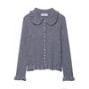 European and American style, new women's clothing, fashionable, versatile, foreign style fashionable laminated decorative knitted jacket