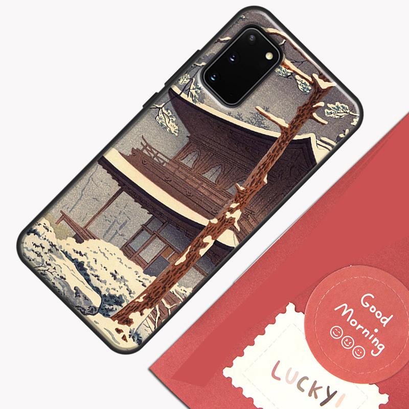 Чехол для телефона в японском стиле Укиё-э для Samsung Galaxy S26 S25 S24 S20 S21 S22 S23 Ultra S10 Plus S25 FE Защитный корпус