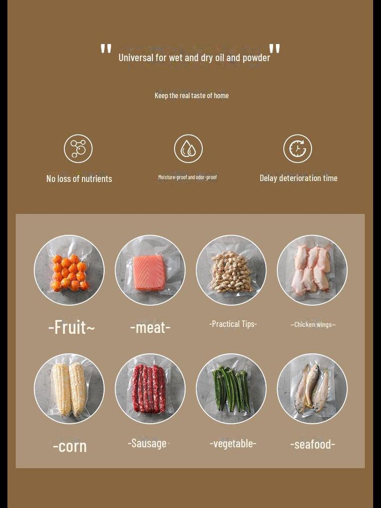 Автоматическая небольшая бытовая машина для запечатывания пищевых продуктов, предназначенная для консервирования приготовленных продуктов с использованием технологии компрессионной пластиковой герметизации.