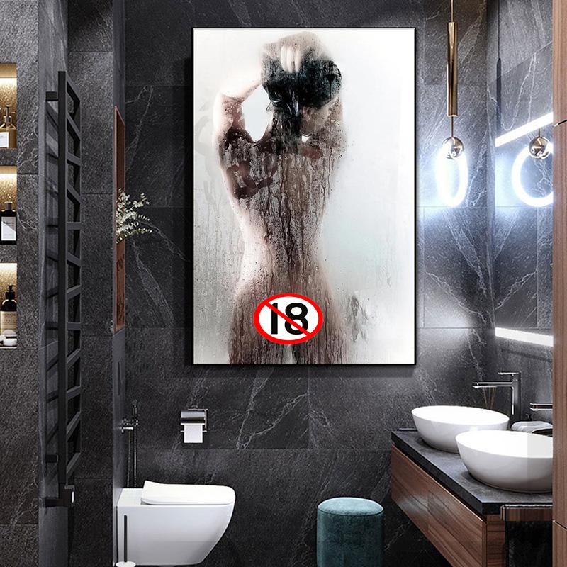 Sexy Woman Silhouette Canvas Painting Nude Woman Wall Art Posters and Prints Modern Home Decoration Artwork for Bedroom Decor