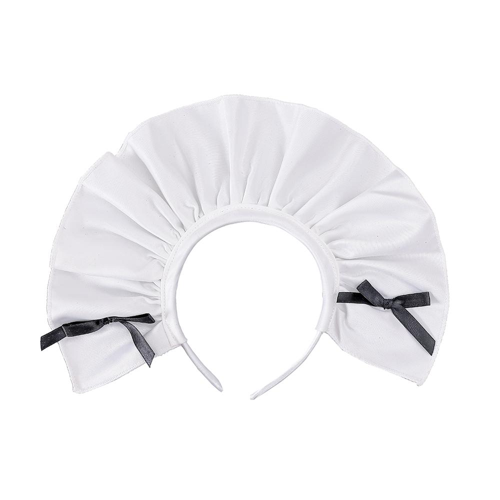 Черный костюм для косплея для девочек с повязкой на голову, платье горничной в стиле Лолиты, винтажные наряды, платье в стиле аниме для девочек на Хэллоуин, платье с длинными рукавами