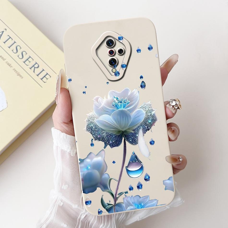 For Vivo S1 Pro (1920) / S1 (1907) Beautiful Bow Rose Painting Phone Case For Vivo S1 S1Pro Soft Silicone Shockproof Cases