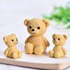1 шт. Кавайные фигурки медведя Маленькая статуэтка Миниатюры для сказочного сада Украшение Кукольный домик Аксессуары для украшения дома Декорация для сада