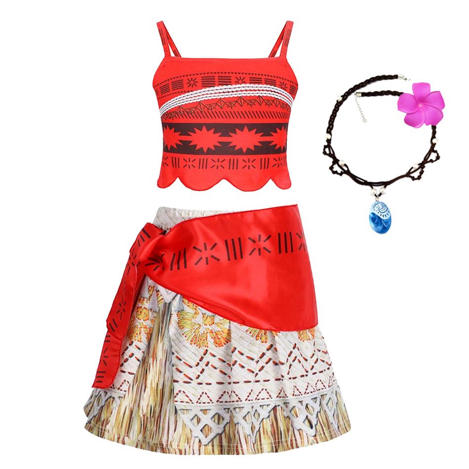New Movie Moana 2 Girl Dress Halloween Party Costume Princess Fancy Clothes Children Vaiana Outfit Dress