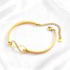 Luxury Zircon Endless Love Infinity Symbol Bracelet for Women, Stainless Steel Adjustable Bangle, Fashion Party Jewelry Gifts