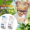 60-200x Pocket Microscope Electric Mini Microscope with LED Light High Definition Children Microscope for Observation Learning