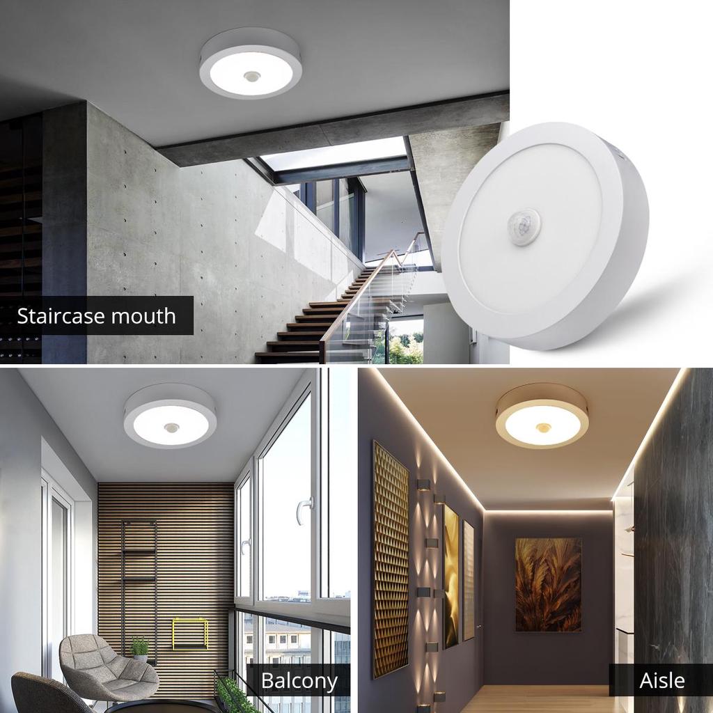 6W/12W/18W Motion Sensor PIR LED Ceiling Light Surface Mounted Chandelier Ceiling Lamp For Stair Entrance Balcony Lighting