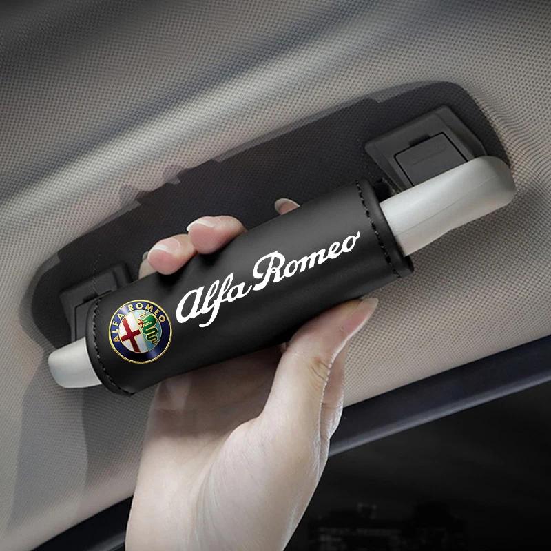 Автомобильные наклейки Для Alfa Romeo Для Alfa Romeo Giulia Stelvio Giulietta 156 159 147 Mito Кожаная накладка на крышу автомобиля Подлокотник Ручка для открывания