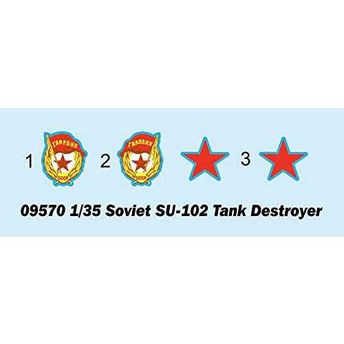 Trumpeter 1/35 Soviet Army SU-102 Self-Propelled Gun Plastic Model 09570