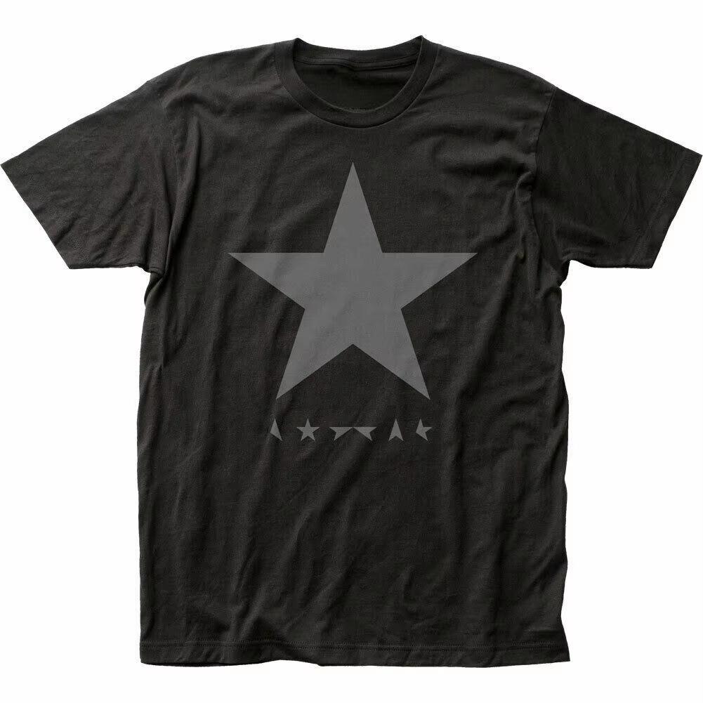 Мужская футболка David Bowie Blackstar Лицензированная Рок-н-ролльная группа Музыкальная футболка Новая Мода Черный Повседневный Тренд Винтажная Хлопковая Футболка