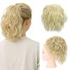 Синтетический короткий вьющийся хвостик, светло-русый парик, хвостик на шнурке для женщин, мягкая натуральная повседневная одежда