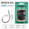 Крючок BKK Wacky Lure 8003-2X: Большая упаковка для рыбы-мандарина Черного Пита с мягкой червячной приманкой
