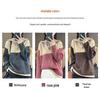 Color Block Wool Cashmere Sweater - Women's High-End Knitted Half-Open Collar Top