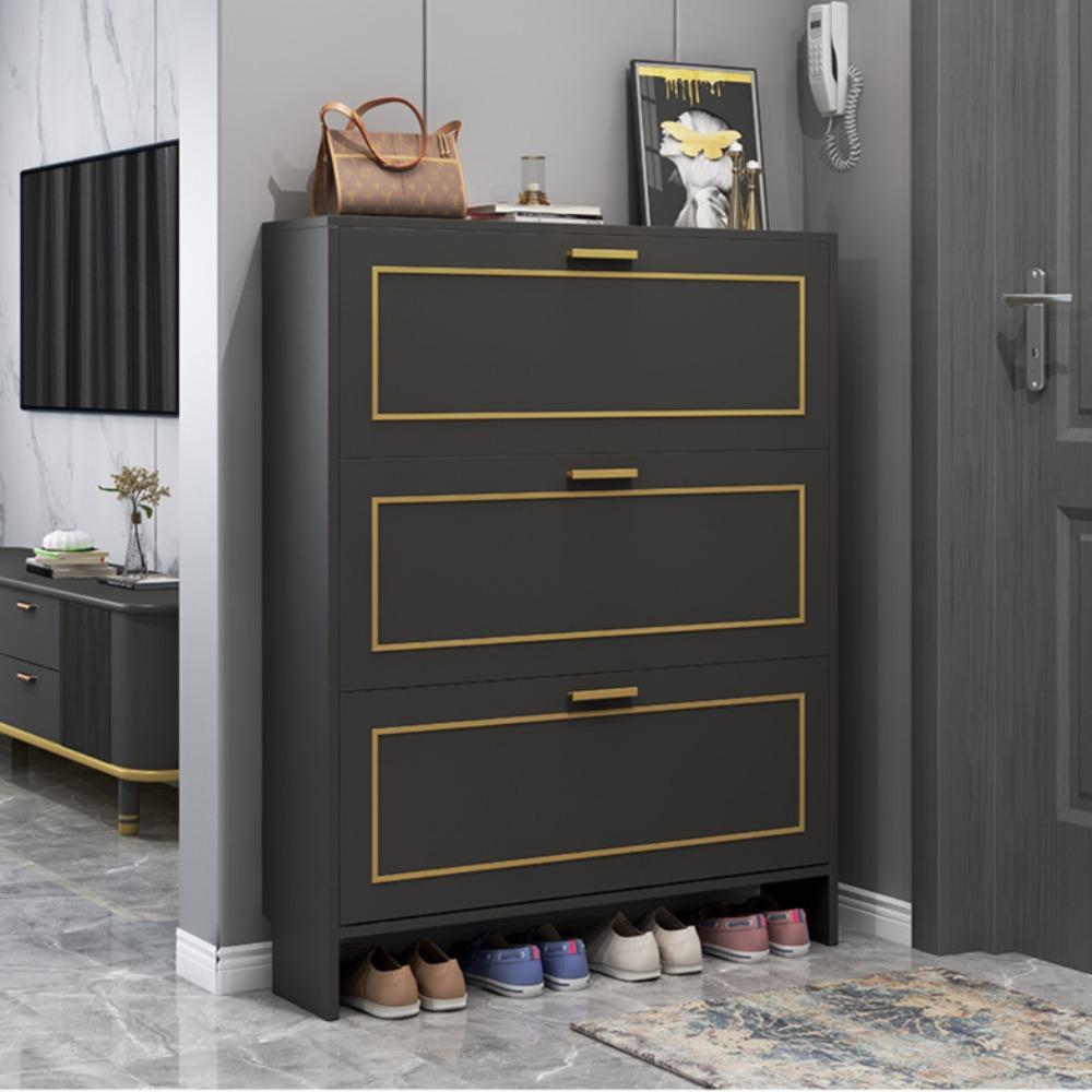 Flip Over Shoe Cabinet Home Light Ultra-thin Shoes Shelf Large Capacity Storage Dustproof Simple Modern Entrance Hall Shoe Racks