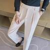 Men's High-End Slim Fit Non-Iron Black Trousers - Casual and Business Trend