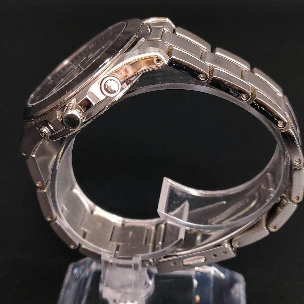 [Б/У] Часы Seiko Spirit Черные Серебристые Солнечные