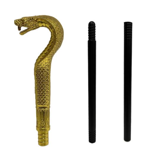 Halloween Snake Staff Egyptian Walking Stick Cane Halloween Party Pimp Cane Prop for Dress Up Cosplay Costume