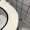 Plush Bear Paw Toilet Seat Cover Adhesive Cushion Home Bathroom Use Soft Comfortable